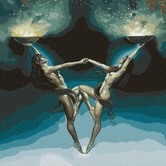 Картина за номерами "Магія двох з фарбами металік" Ідейка полотно на підрамнику 50х50см в інтернет-магазині "Я - Picasso"