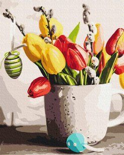 Картина за номерами "Великодній букет" BrushMe полотно на підрамнику 40х50см BS53468 в інтернет-магазині "Я - Picasso"