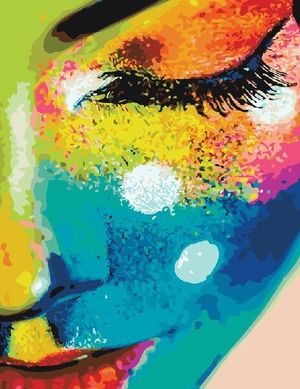 Картина по номерам - Женщина в красках 40x50 в интернет-магазине "Я - Picasso"