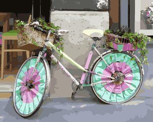 Картина по номерам - Велосипед с корзинкой 40x50 см в интернет-магазине "Я - Picasso"