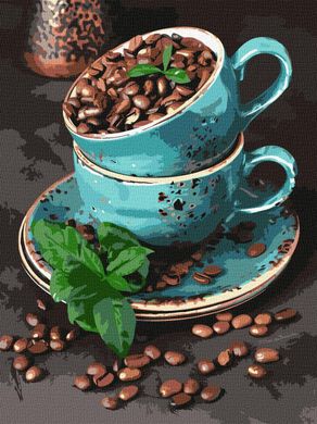 Картина за номерами "Ароматні кавові зерна " Ідейка полотно на підрамнику 30x40см KHO5636 в інтернет-магазині "Я - Picasso"