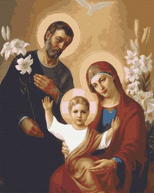 Картина по номерам "Иисус, Мария, Иосиф" холст на подрамнике 40x50 см RBI-004 в интернет-магазине "Я - Picasso"