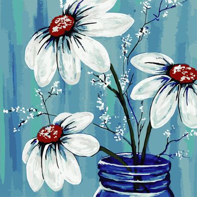 Картина по номерам - Летние цветы 40x40 в интернет-магазине "Я - Picasso"
