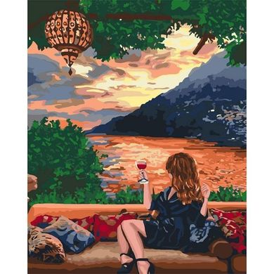 Картина за номерами "Милуючись заходом" Ідейка полотно на підрамнику 40x50см КНО4730 в інтернет-магазині "Я - Picasso"