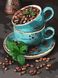 Картина за номерами "Ароматні кавові зерна " Ідейка полотно на підрамнику 30x40см KHO5636