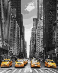 Картина за номерами "Таксі Нью-Йорка" BrushMe полотно на підрамнику 40x50см BS9386 в інтернет-магазині "Я - Picasso"