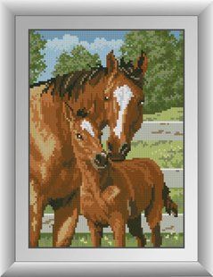 Гордость матери(лошади). Dream Art. Набор алмазной живописи 22x31 см в интернет-магазине "Я - Picasso"