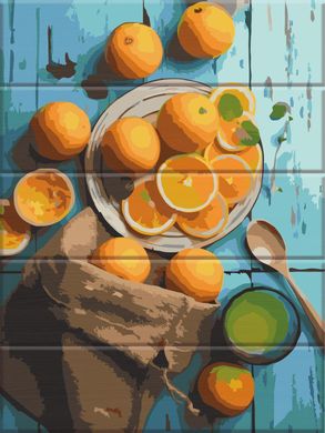 Картина по номерам на дереве - Апельсины 30x40 см в интернет-магазине "Я - Picasso"