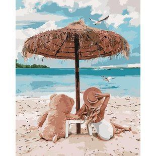 Картина по номерам - Я и мой мишка 40x50 в интернет-магазине "Я - Picasso"