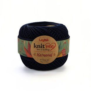 Пряжа Karnaval/Карнавал, черно-синий 00046, Knit Me