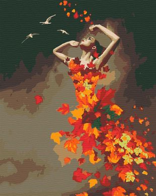 Картина по номерам "Леди Осень" холст на подрамнике 40x50 см RB-0443 в интернет-магазине "Я - Picasso"