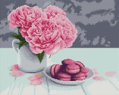 Алмазная мозаика "Розовые пионы" BrushMe холст на подрамнике 40x50см DBS1043 в интернет-магазине "Я - Picasso"