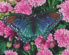 Алмазна картина-розмальовка "Метелик на георінах" BrushMe 3D ефект подарункова коробка 40x50см GZS1032 в інтернет-магазині "Я - Picasso"