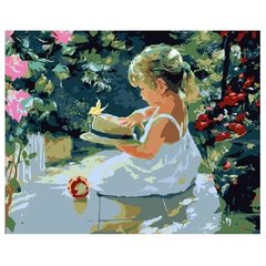 Картина за номерами "Дівчинка в саду" BrushMe полотно на підрамнику 40х50см GX7040 в інтернет-магазині "Я - Picasso"