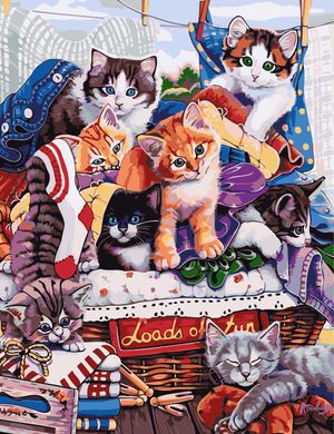 Картина за номерами "Кошенята" ArtStory в подарунковій коробці 50х65см AS0614 в інтернет-магазині "Я - Picasso"
