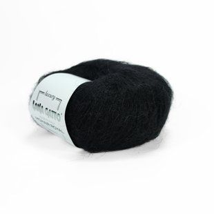 Пряжа Mohair Royal/Мохер Роял, чорний 5000, Lana Gatto