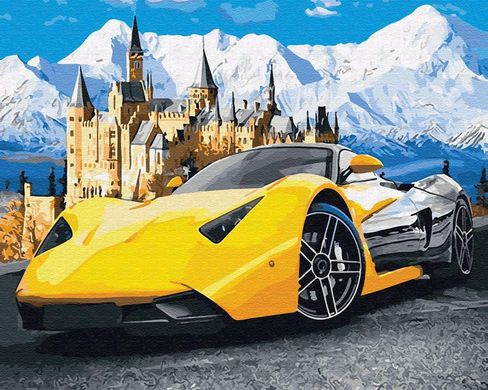 Картина за номерами "Lamborghini у замку" BrushMe полотно на підрамнику 40x50см GX28723 в інтернет-магазині "Я - Picasso"