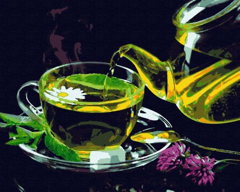 Картина по номерам "Зеленый чай" холст на подрамнике 40x50 см RB-0103 в интернет-магазине "Я - Picasso"
