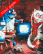 Картина по номерам "Синие коты" холст на подрамнике 40x50 см RB-0314