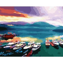 Картина за номерами "Кораблі на заході" BrushMe полотно на підрамнику 40х50см GX30100 в інтернет-магазині "Я - Picasso"