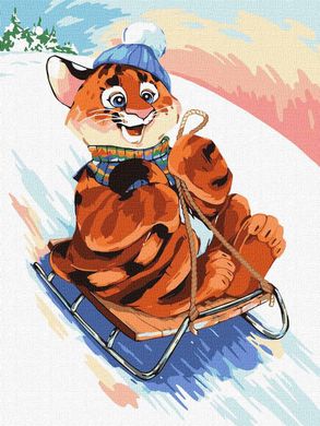 Картина за номерами "Розваги тигра ©Софія Нікуліна" Ідейка полотно на підрамнику 30х40см KHO4244 в інтернет-магазині "Я - Picasso"