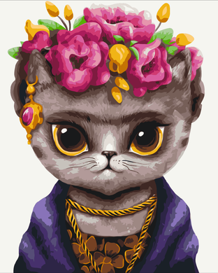 Картина за номерами "Кошка Фріда" BrushMe полотно на підрамнику 40х50см BS53119 в інтернет-магазині "Я - Picasso"