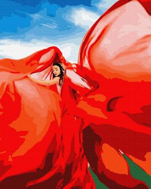 Картина по номерам - Женщина в красном 40х50 в интернет-магазине "Я - Picasso"