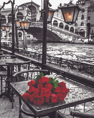 Алмазная картина-раскраска - Розы под дождем в интернет-магазине "Я - Picasso"