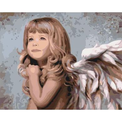 Картина по номерам "Маленький ангелочек" Идейка холст на подрамнике 40x50см КНО2309 в інтернет-магазині "Я - Picasso"