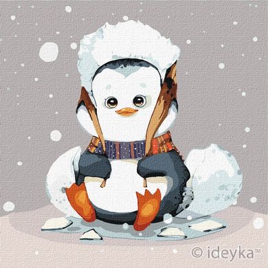Картина за номерами "Маленький пінгвінчік © Софія Нікуліна" Ідейка полотно на підрамнику 25x25см КНО2372 в інтернет-магазині "Я - Picasso"