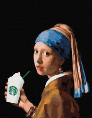 Картина по номерам - Девушка с двойным латте 40х50 в интернет-магазине "Я - Picasso"