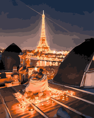 Картина за номерами "Романтика нічного Парижа" BrushMe полотно на підрамнику 40x50см PGX25447 в інтернет-магазині "Я - Picasso"