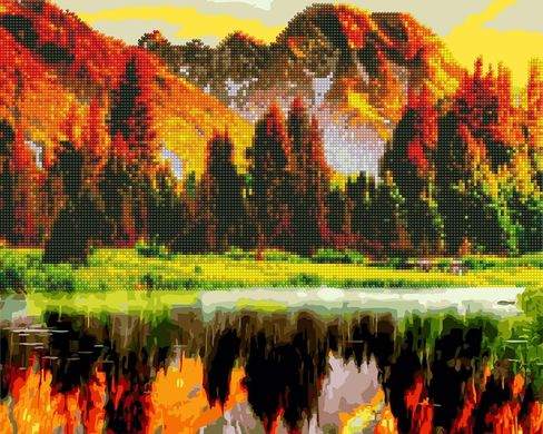 Алмазная картина-раскраска - Осенний лес в интернет-магазине "Я - Picasso"