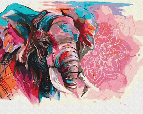 Картина по номерам - Индийский слон 40x50см в интернет-магазине "Я - Picasso"
