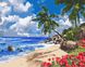 Картина за номерами "Тропічний острів" Ідейка полотно на підрамнику 40x50см KHO2859