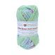 Пряжа Cotton Queen Multi Jacquard/Коттон Квін мульті жакард, бузковий-блакитний-салатовий мультиколор 10481, Performance