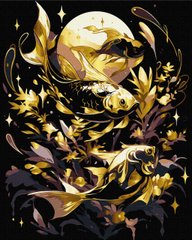 Картина по номерам "Тайны глубин" BrushMe с золотой краской на черном холсте 40x50см BSB0010 в интернет-магазине "Я - Picasso"