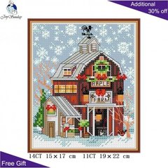 Різдвяний котедж 2 Набір для вишивання хрестиком з друкованою схемою на тканині Joy Sunday FA112 в интернет-магазине "Я - Picasso"