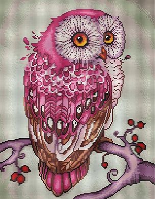 Алмазна мозаїка "Рожева сова" BrushMe 40x50см GF3062 в інтернет-магазині "Я - Picasso"
