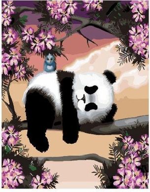 Картина за номерами "Сонлива панда" BrushMe полотно на підрамнику 40x50см BS25499 в інтернет-магазині "Я - Picasso"