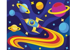 Картина за номерами "Космос" ArtStory полотно на підрамнику 20х25см ASK060 в інтернет-магазині "Я - Picasso"