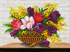 Алмазная мозаика "Весенний букетик" Алмазная мозаика 30x40см DM-205 в интернет-магазине "Я - Picasso"
