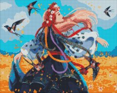 Алмазная мозаика " Украинка в танце" Идейка холст на подрамнике 40x50см AMO7637 в интернет-магазине "Я - Picasso"