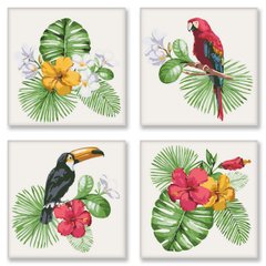 Набор для росписи по номерам полиптих - Тропическое разнообразие в интернет-магазине "Я - Picasso"
