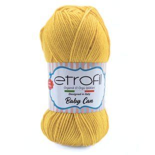 Пряжа Baby Can/Бэби Кан, желтый 80027, Etrofil