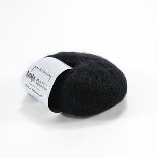 Пряжа Silk Mohair/Сілк Мохер, чорний 6037, Lana Gatto