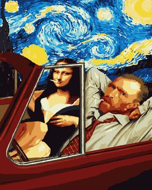 Картини за номерами "Мона Ліза та Ван Гог" Artissimo полотно на підрамнику 40x50 см PN6433 в інтернет-магазині "Я - Picasso"