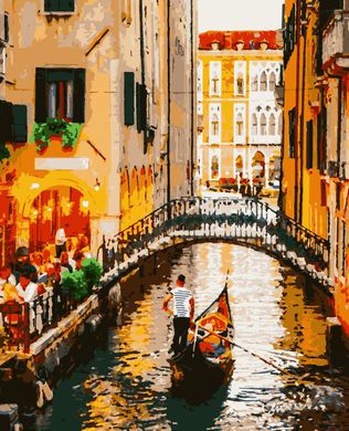 Картини за номерами "Вечір у Венеції" Artissimo полотно на підрамнику 40x50 см PN4735 в інтернет-магазині "Я - Picasso"