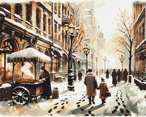 Картина по номерам "Зимове місто" BrushMe холст на подрамнике 40x50см BS53844 в інтернет-магазині "Я - Picasso"