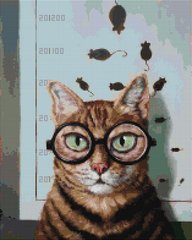 Алмазная мозаика "Проверка зрения котика © Lucia Heffernan" BrushMe холст на подрамнике 40x50см DBS1219 в интернет-магазине "Я - Picasso"